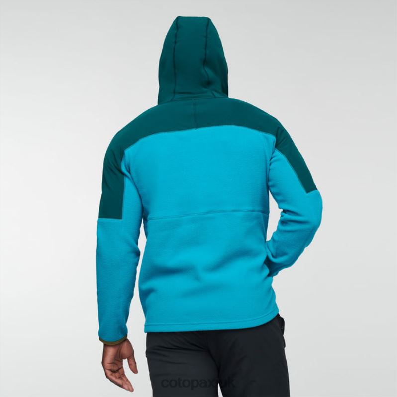 Cotopaxi UK - Abrazo Hooded Full-Zip Fleece Jacket Men Deep Ocean-Blue Brand Cotopaxi X4X0H478
