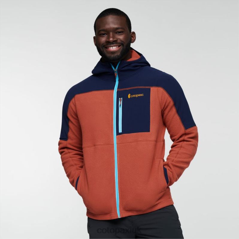 Cotopaxi UK - Abrazo Hooded Full-Zip Fleece Jacket Men Maritime-Spice Collections Cotopaxi X4X0H475