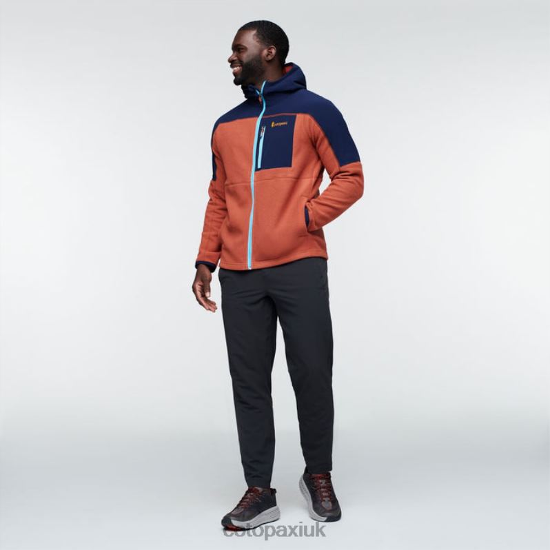 Cotopaxi UK - Abrazo Hooded Full-Zip Fleece Jacket Men Maritime-Spice Collections Cotopaxi X4X0H475