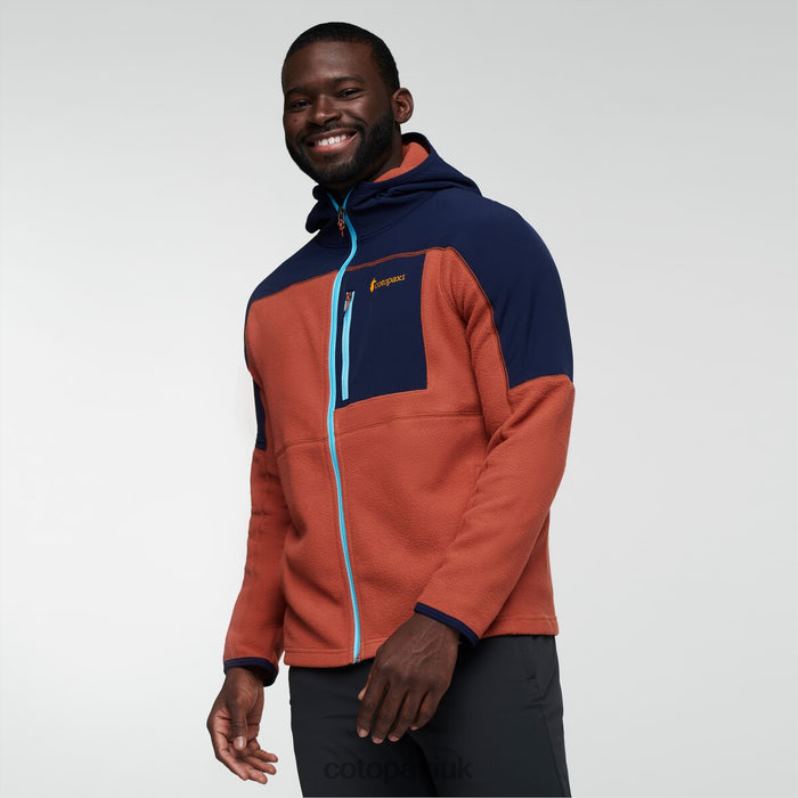 Cotopaxi UK - Abrazo Hooded Full-Zip Fleece Jacket Men Maritime-Spice Collections Cotopaxi X4X0H475