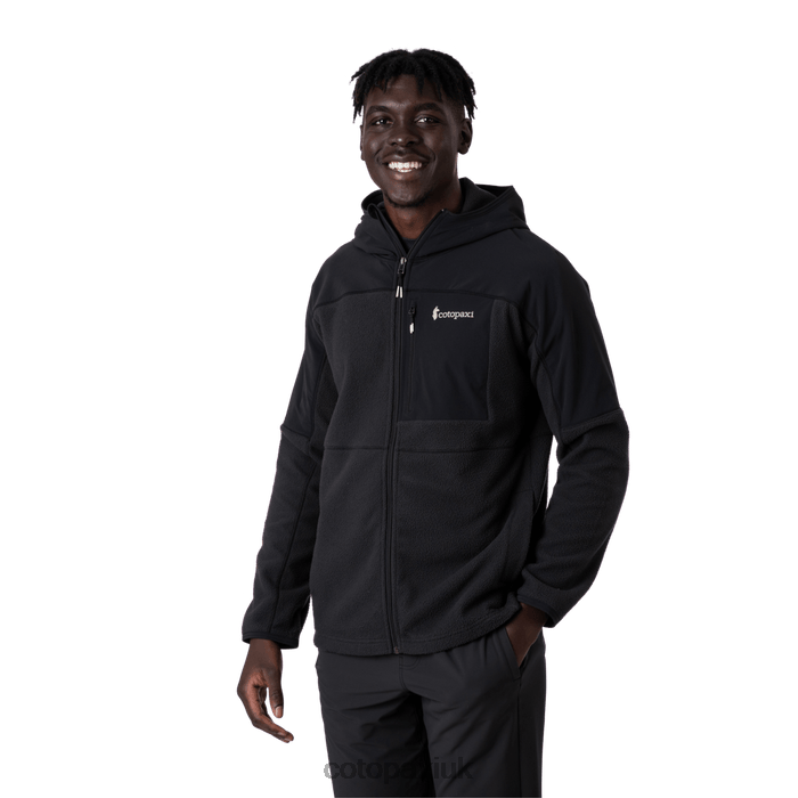 Cotopaxi UK - Abrazo Hooded Full-Zip Fleece Jacket Men Original Black Cotopaxi X4X0H480