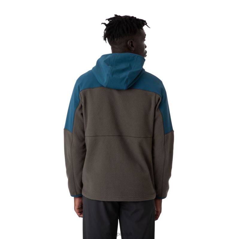 Cotopaxi UK - Indigo-Iron Abrazo Hooded Full-Zip Fleece Jacket Men Collections Cotopaxi X4X0H794