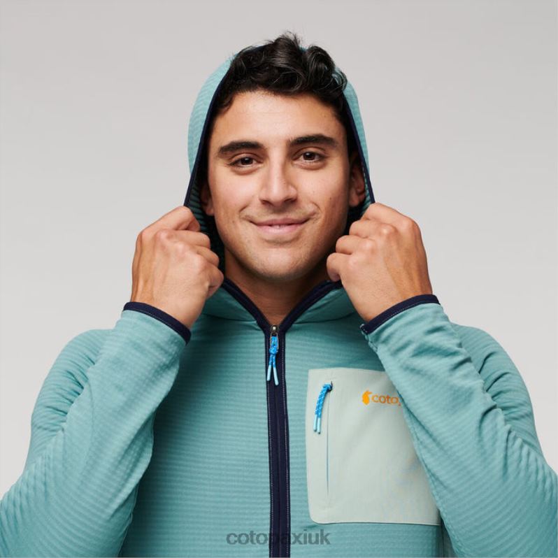Cotopaxi UK - New Otero Fleece Full-Zip Hooded Jacket Men Bluegrass Cotopaxi X4X0H483