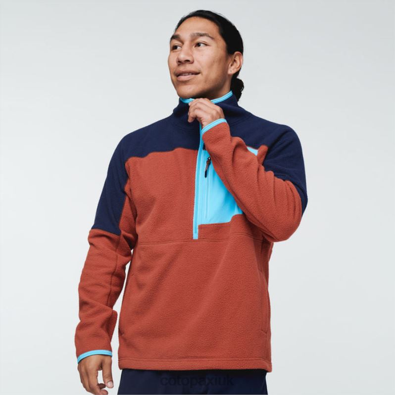 Cotopaxi UK - Original Abrazo Half-Zip Fleece Jacket Men Maritime-Spice Cotopaxi X4X0H469