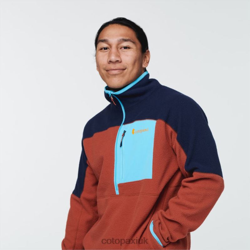 Cotopaxi UK - Original Abrazo Half-Zip Fleece Jacket Men Maritime-Spice Cotopaxi X4X0H469