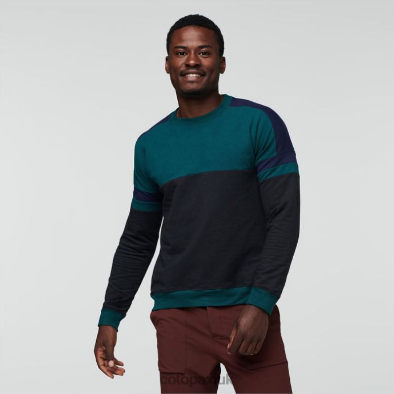 Cotopaxi UK - Bandera Sweatshirt Men Origin Deep Ocean-Black Cotopaxi X4X0H366