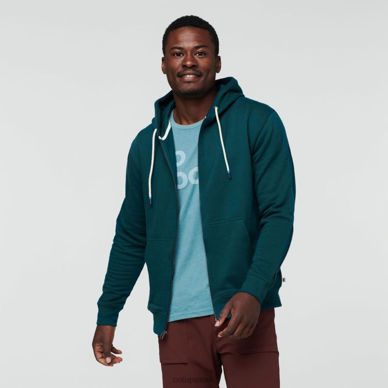 Cotopaxi UK - Brands Deep Ocean Do Good Organic Full-Zip Hoodie Men Cotopaxi X4X0H809