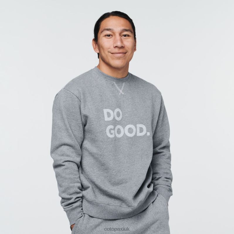 Cotopaxi UK - Do Good Crew Sweatshirt Men Heather Grey Hot Cotopaxi X4X0H811