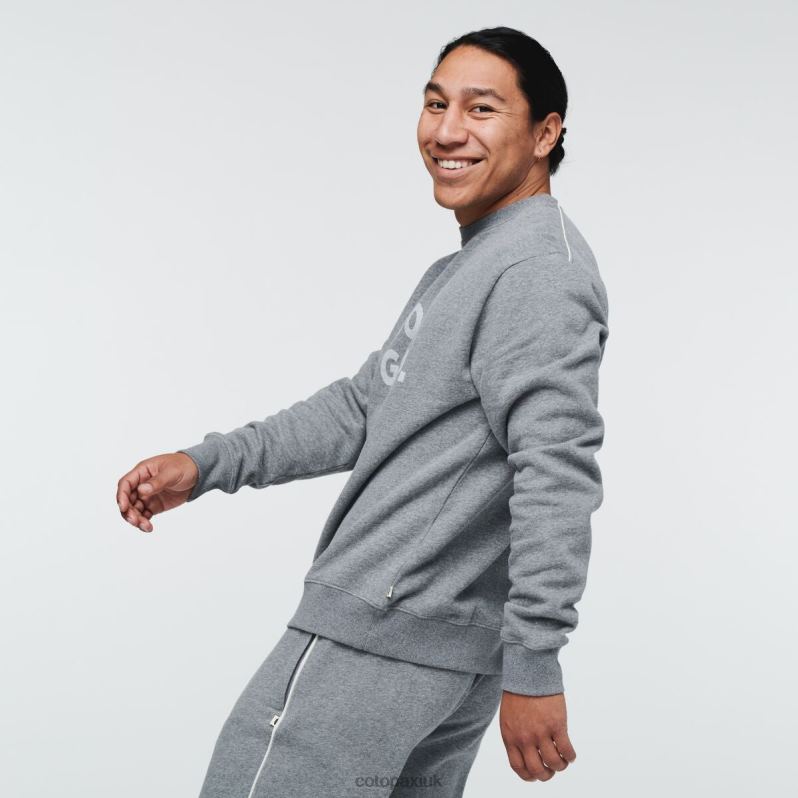 Cotopaxi UK - Do Good Crew Sweatshirt Men Heather Grey Hot Cotopaxi X4X0H811