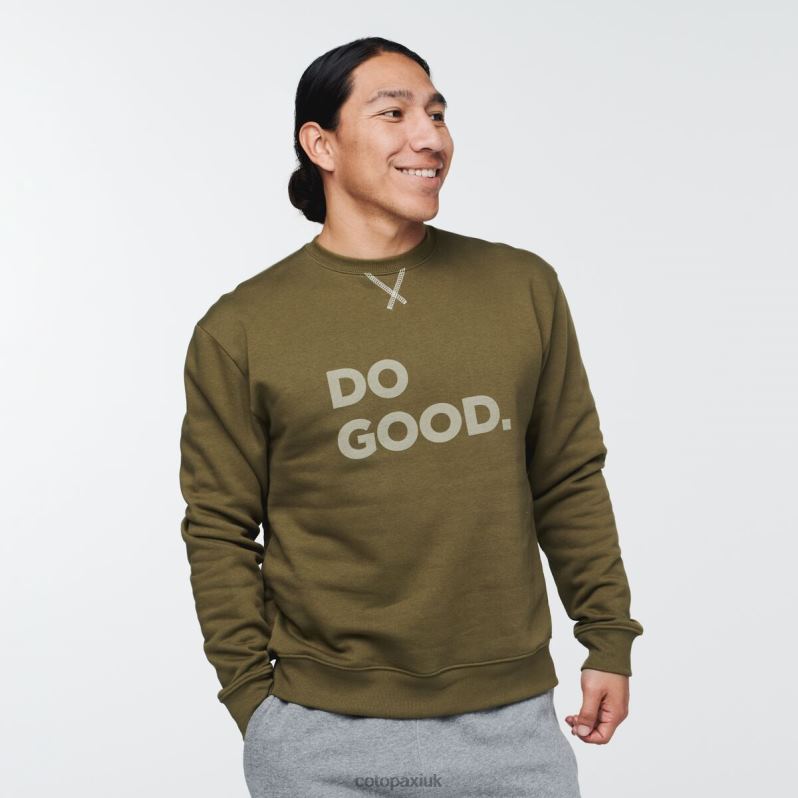 Cotopaxi UK - Do Good Crew Sweatshirt Men Oak New Cotopaxi X4X0H813