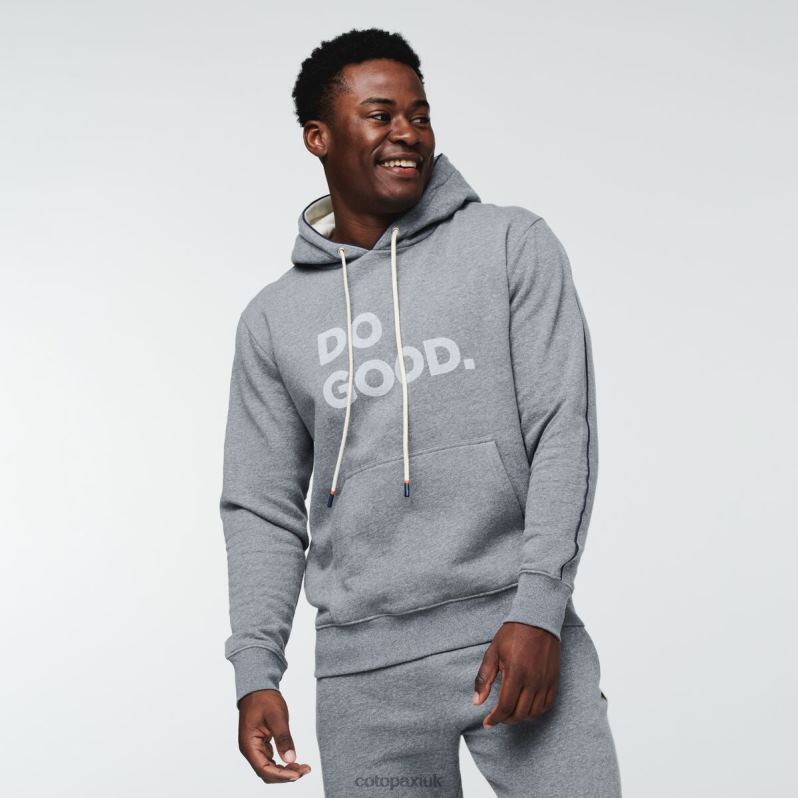 Cotopaxi UK - Do Good Hoodie Men Heather Grey Fashion Cotopaxi X4X0H814