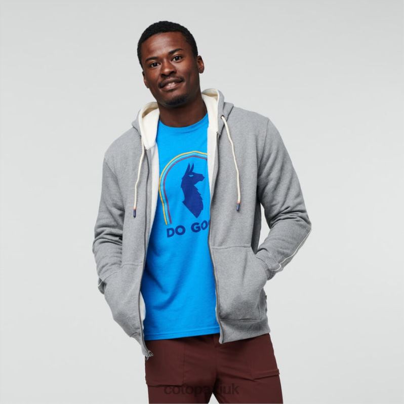 Cotopaxi UK - Do Good Organic Full-Zip Hoodie Men Heather Grey Brand Cotopaxi X4X0H379