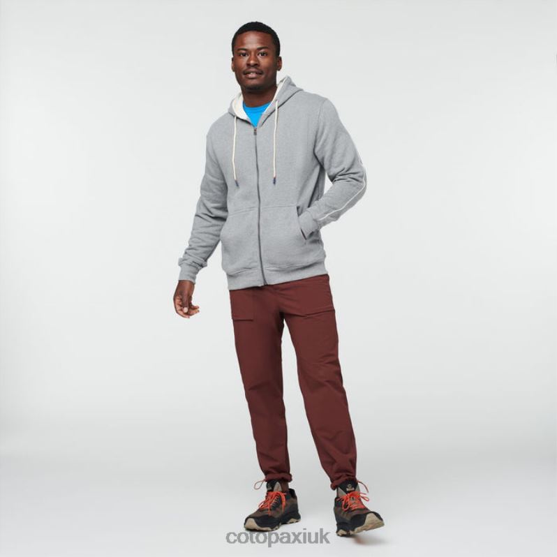 Cotopaxi UK - Do Good Organic Full-Zip Hoodie Men Heather Grey Brand Cotopaxi X4X0H379