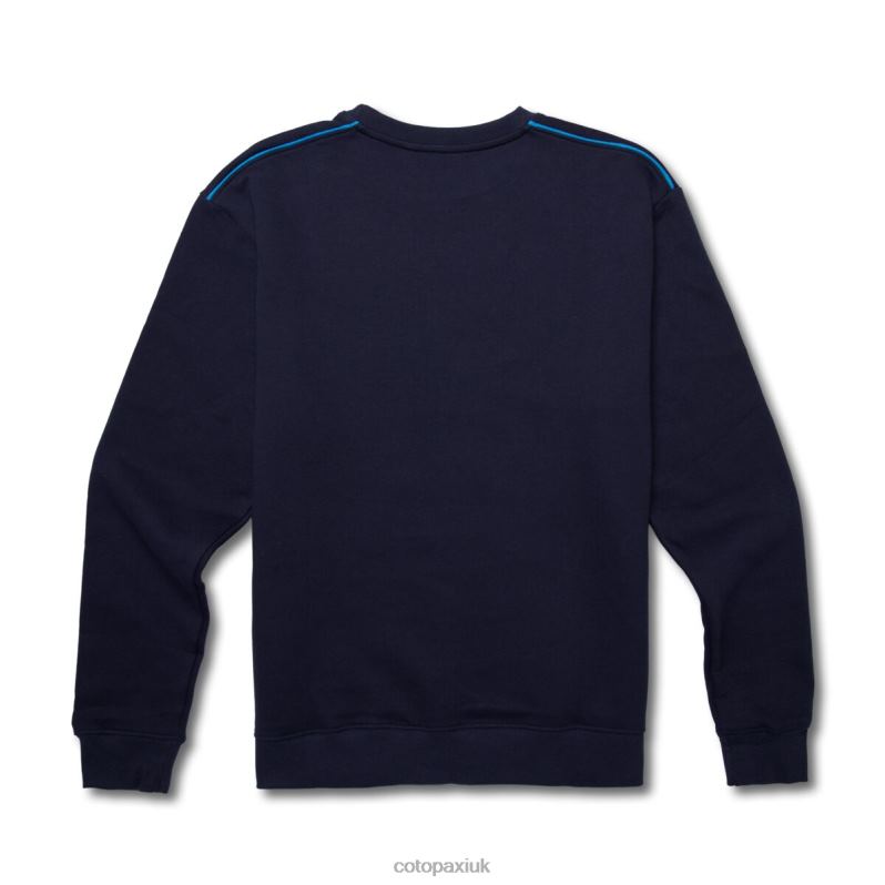 Cotopaxi UK - Origin On The Horizon Organic Crew Sweatshirt Men Maritime Cotopaxi X4X0H806