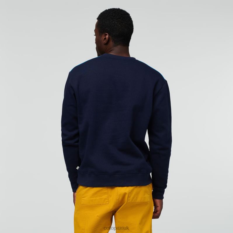 Cotopaxi UK - Origin On The Horizon Organic Crew Sweatshirt Men Maritime Cotopaxi X4X0H806