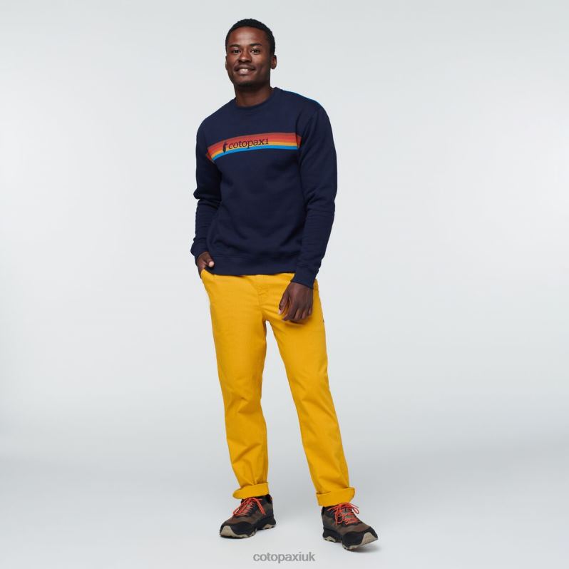 Cotopaxi UK - Origin On The Horizon Organic Crew Sweatshirt Men Maritime Cotopaxi X4X0H806