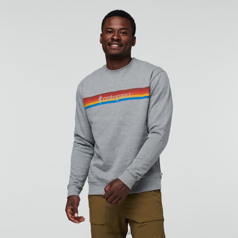Cotopaxi UK - Origins Heather Grey On The Horizon Organic Crew Sweatshirt Men Cotopaxi X4X0H807