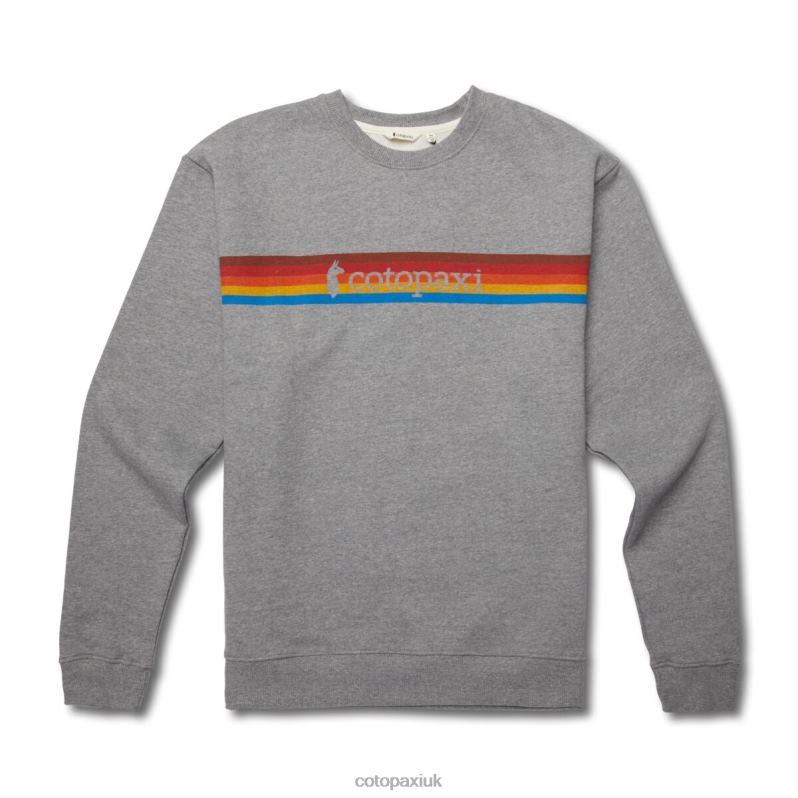Cotopaxi UK - Origins Heather Grey On The Horizon Organic Crew Sweatshirt Men Cotopaxi X4X0H807