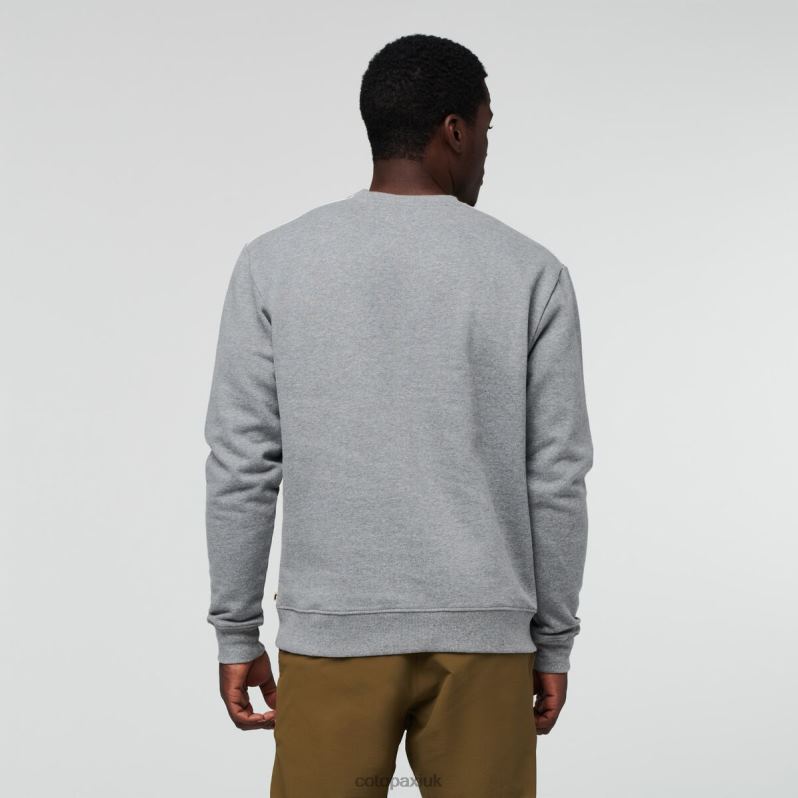 Cotopaxi UK - Origins Heather Grey On The Horizon Organic Crew Sweatshirt Men Cotopaxi X4X0H807