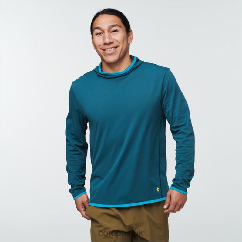 Cotopaxi UK - Sombra Sun Hoodie Men Brand Deep Ocean Cotopaxi X4X0H390