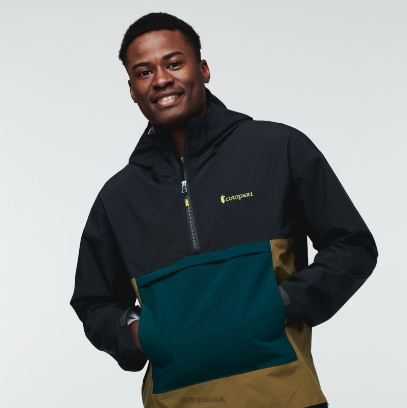 Cotopaxi Jacket UK - Black Cielo Rain Anorak Men Fashion Cotopaxi X4X0H770