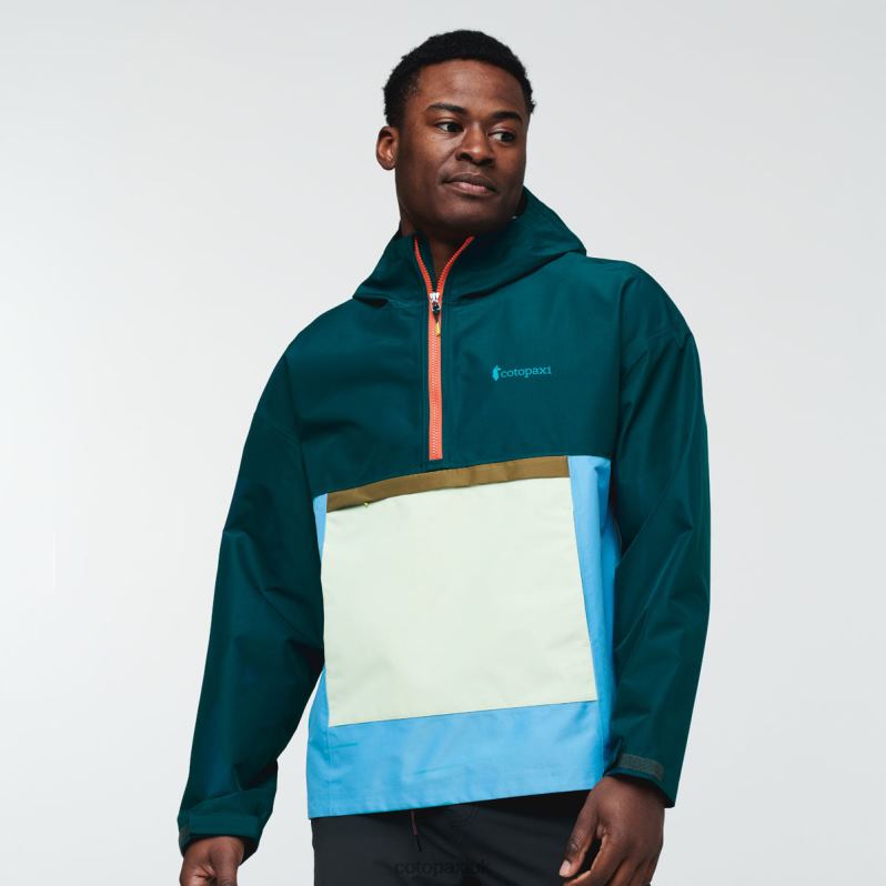 Cotopaxi Jacket UK - Brand Deep Ocean Cielo Rain Anorak Men Cotopaxi X4X0H786