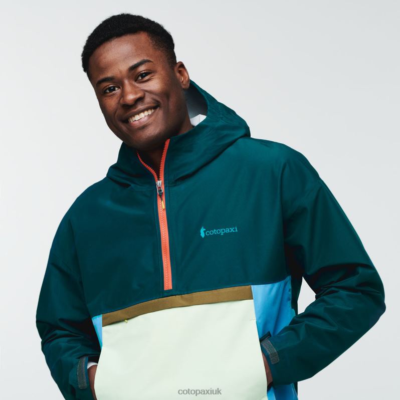 Cotopaxi Jacket UK - Brand Deep Ocean Cielo Rain Anorak Men Cotopaxi X4X0H786