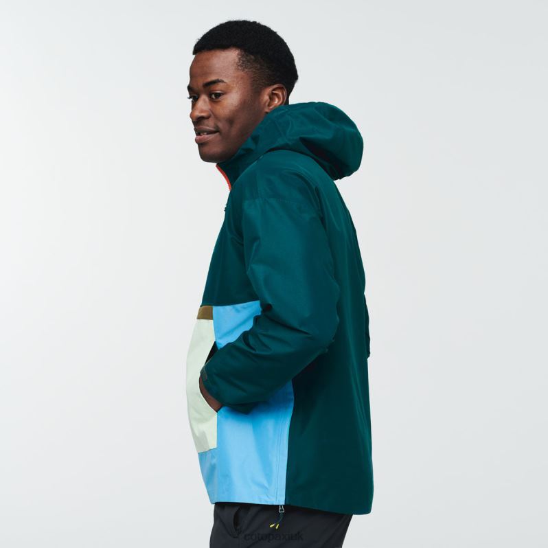 Cotopaxi Jacket UK - Brand Deep Ocean Cielo Rain Anorak Men Cotopaxi X4X0H786