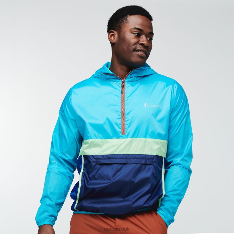 Cotopaxi Jacket UK - Collection Teca Windbreaker Halfzip Men Sea Salt Cotopaxi X4X0H782