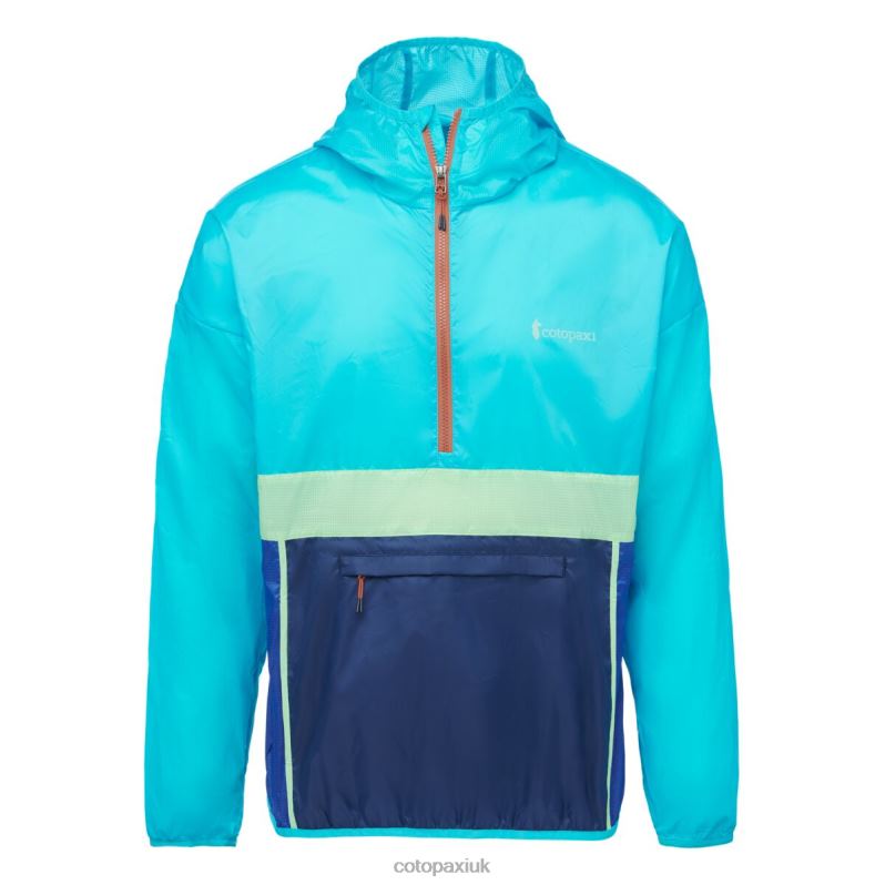 Cotopaxi Jacket UK - Collection Teca Windbreaker Halfzip Men Sea Salt Cotopaxi X4X0H782