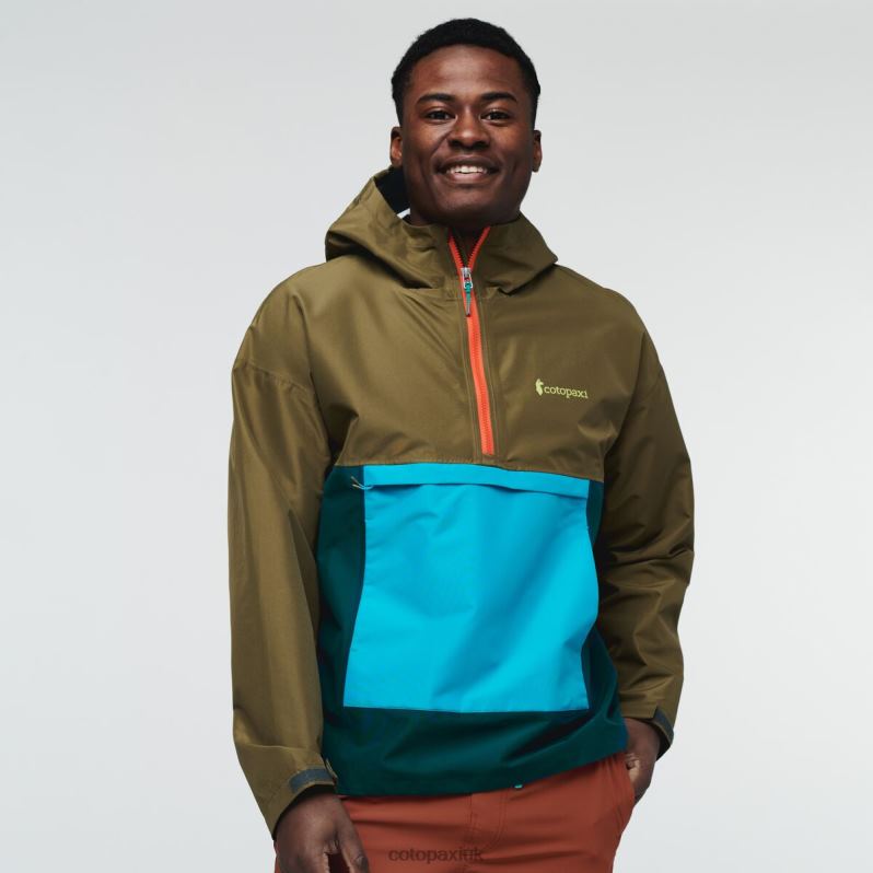 Cotopaxi Jacket UK - Origins Oak Cielo Rain Anorak Men Cotopaxi X4X0H785