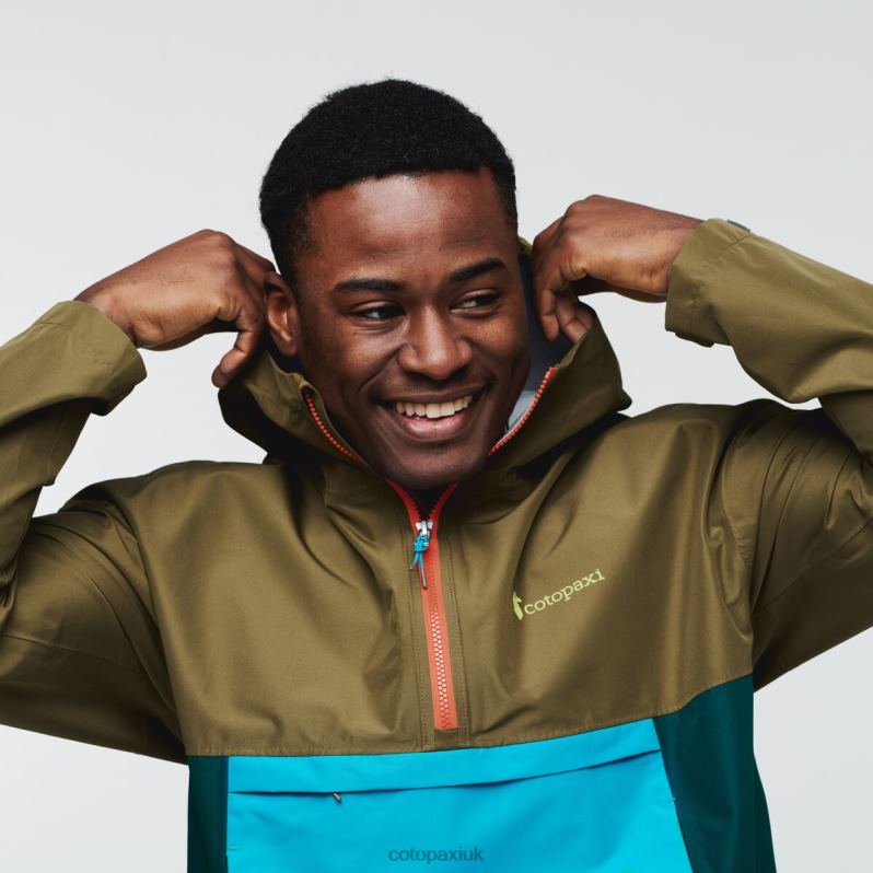 Cotopaxi Jacket UK - Origins Oak Cielo Rain Anorak Men Cotopaxi X4X0H785