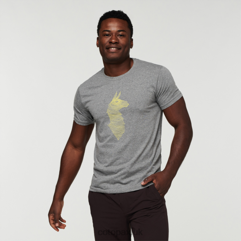 Cotopaxi UK - Heather Grey Topo Llama T-Shirt Men New Cotopaxi X4X0H296