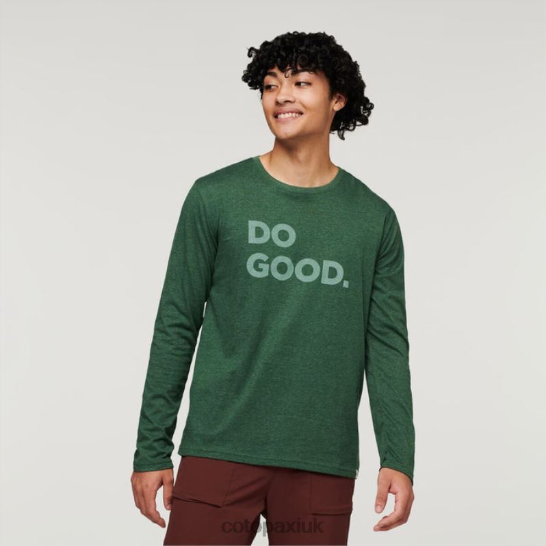 Cotopaxi UK - Origins Do Good Long-Sleeve T-Shirt Men Forest Cotopaxi X4X0H301