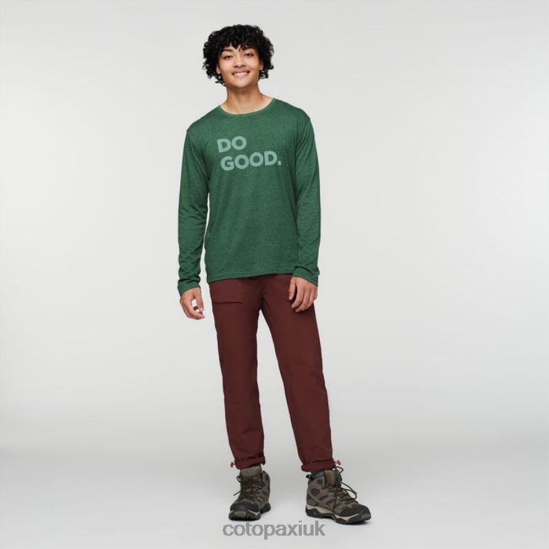 Cotopaxi UK - Origins Do Good Long-Sleeve T-Shirt Men Forest Cotopaxi X4X0H301