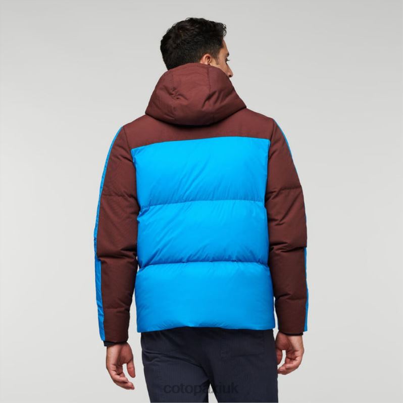 Cotopaxi UK - Chestnut-Saltwater Solazo Down Parka Men Collections Cotopaxi X4X0H420