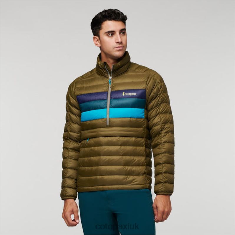 Cotopaxi UK - Fuego Down Pullover Men Collection Oak Stripes Cotopaxi X4X0H408