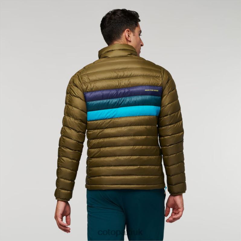 Cotopaxi UK - Fuego Down Pullover Men Collection Oak Stripes Cotopaxi X4X0H408