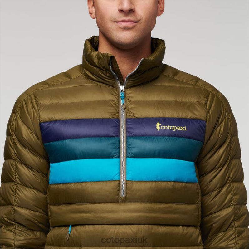 Cotopaxi UK - Fuego Down Pullover Men Collection Oak Stripes Cotopaxi X4X0H408