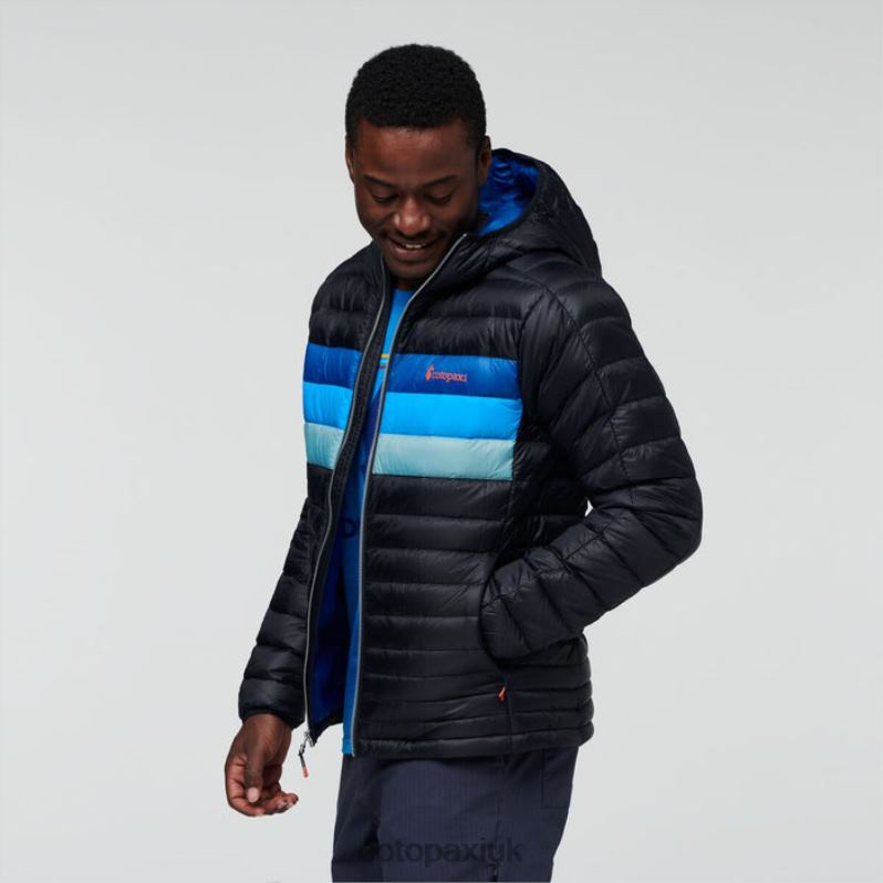 Cotopaxi UK - Origins Fuego Hooded Down Jacket Men Black-Pacific Cotopaxi X4X0H400