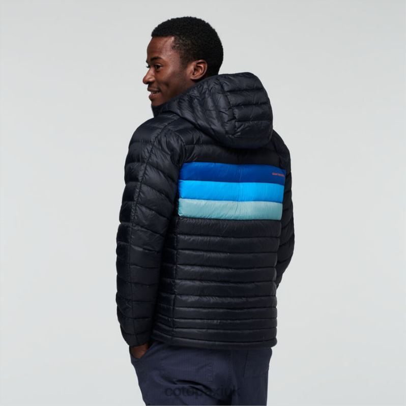 Cotopaxi UK - Origins Fuego Hooded Down Jacket Men Black-Pacific Cotopaxi X4X0H400