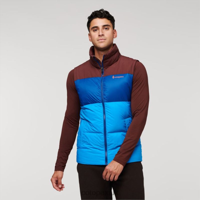 Cotopaxi UK - Chestnut-Saltwater Solazo Down Vest Men Brands Cotopaxi X4X0H512
