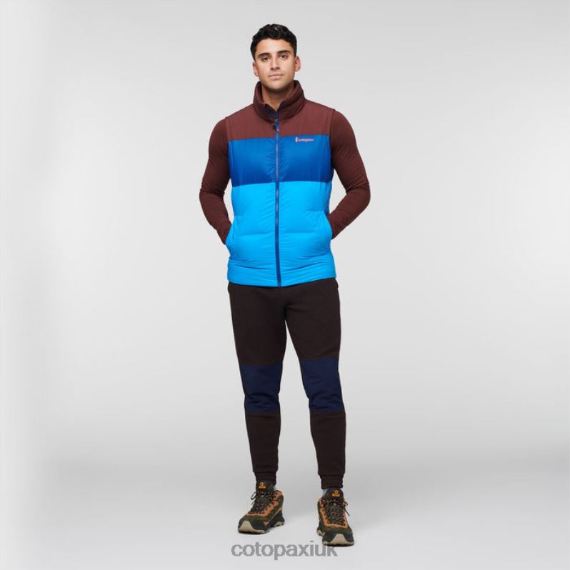 Cotopaxi UK - Chestnut-Saltwater Solazo Down Vest Men Brands Cotopaxi X4X0H512