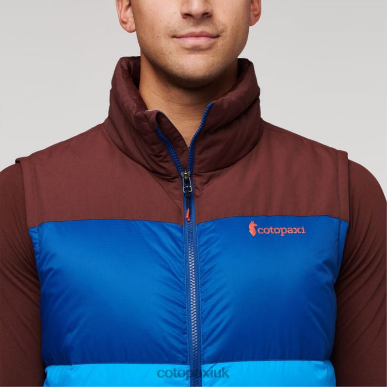 Cotopaxi UK - Chestnut-Saltwater Solazo Down Vest Men Brands Cotopaxi X4X0H512