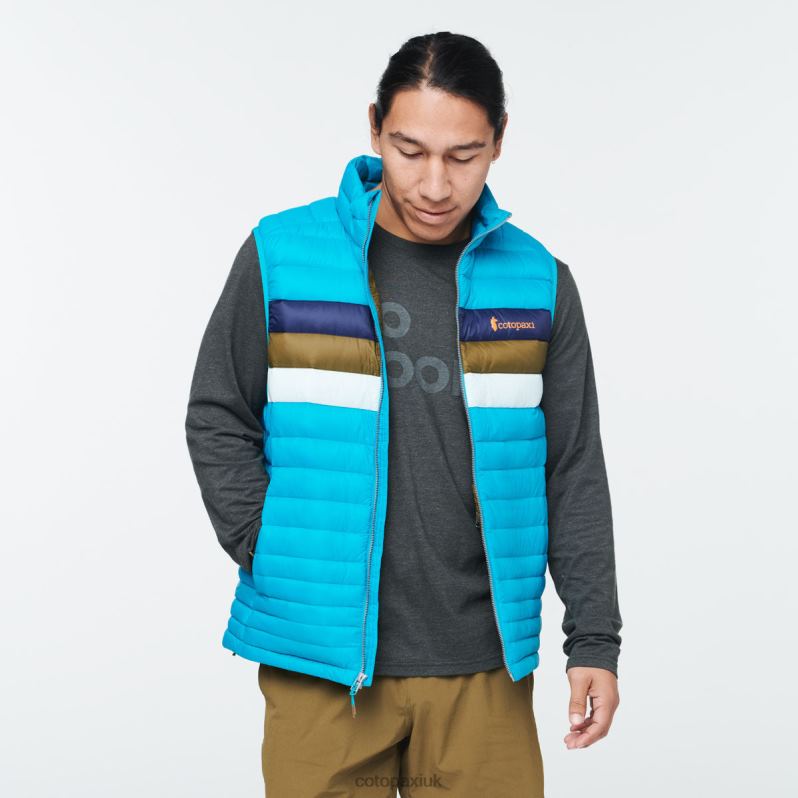 Cotopaxi UK - Mineral Blue Fuego Down Vest Men Fashion Cotopaxi X4X0H803