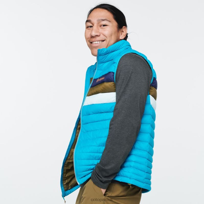 Cotopaxi UK - Mineral Blue Fuego Down Vest Men Fashion Cotopaxi X4X0H803