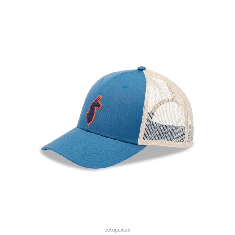 Cotopaxi UK - The Llama Trucker Hat New Denim Cotopaxi X4X0H846