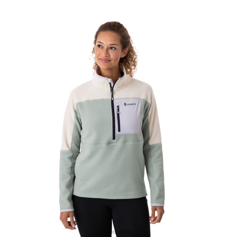 Cotopaxi UK - Brands Abrazo Half-Zip Fleece Jacket Women Cream-Brush Cotopaxi X4X0H710