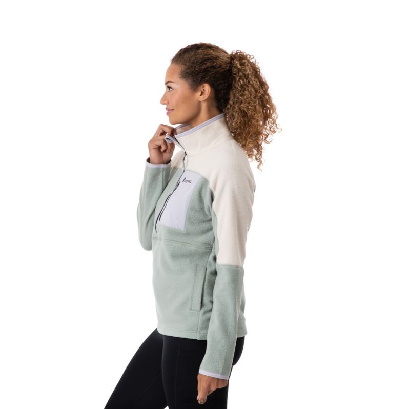 Cotopaxi UK - Brands Abrazo Half-Zip Fleece Jacket Women Cream-Brush Cotopaxi X4X0H710