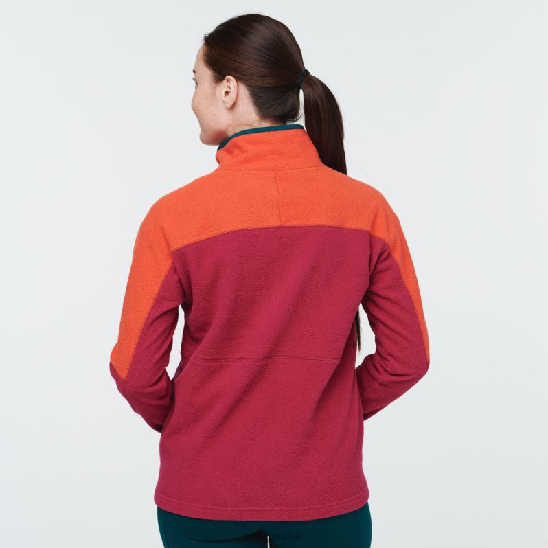 Cotopaxi UK - Canyon-Raspberry Abrazo Half-Zip Fleece Jacket Women Fashion Cotopaxi X4X0H704